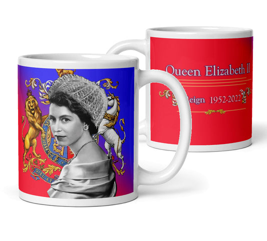 Queen Elizabeth II White glossy mug