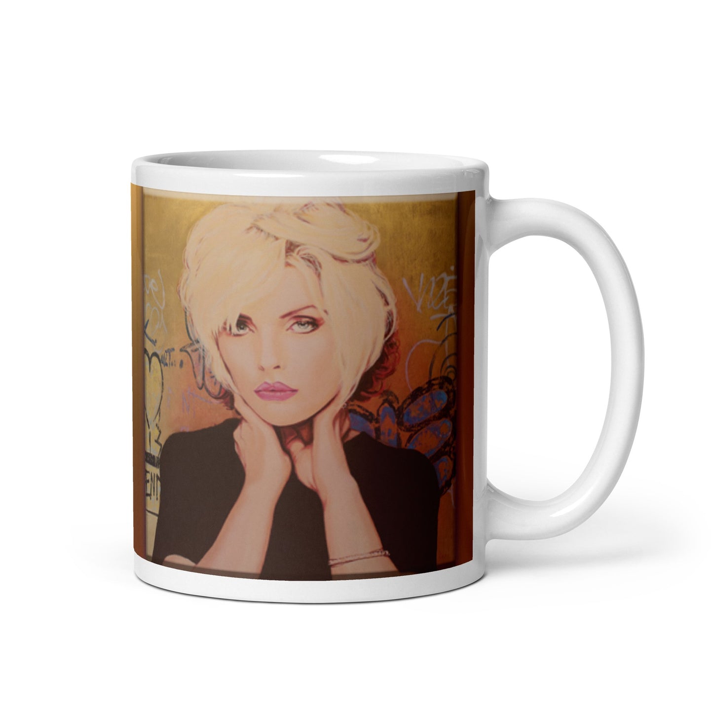 Debbie Harry White glossy mug