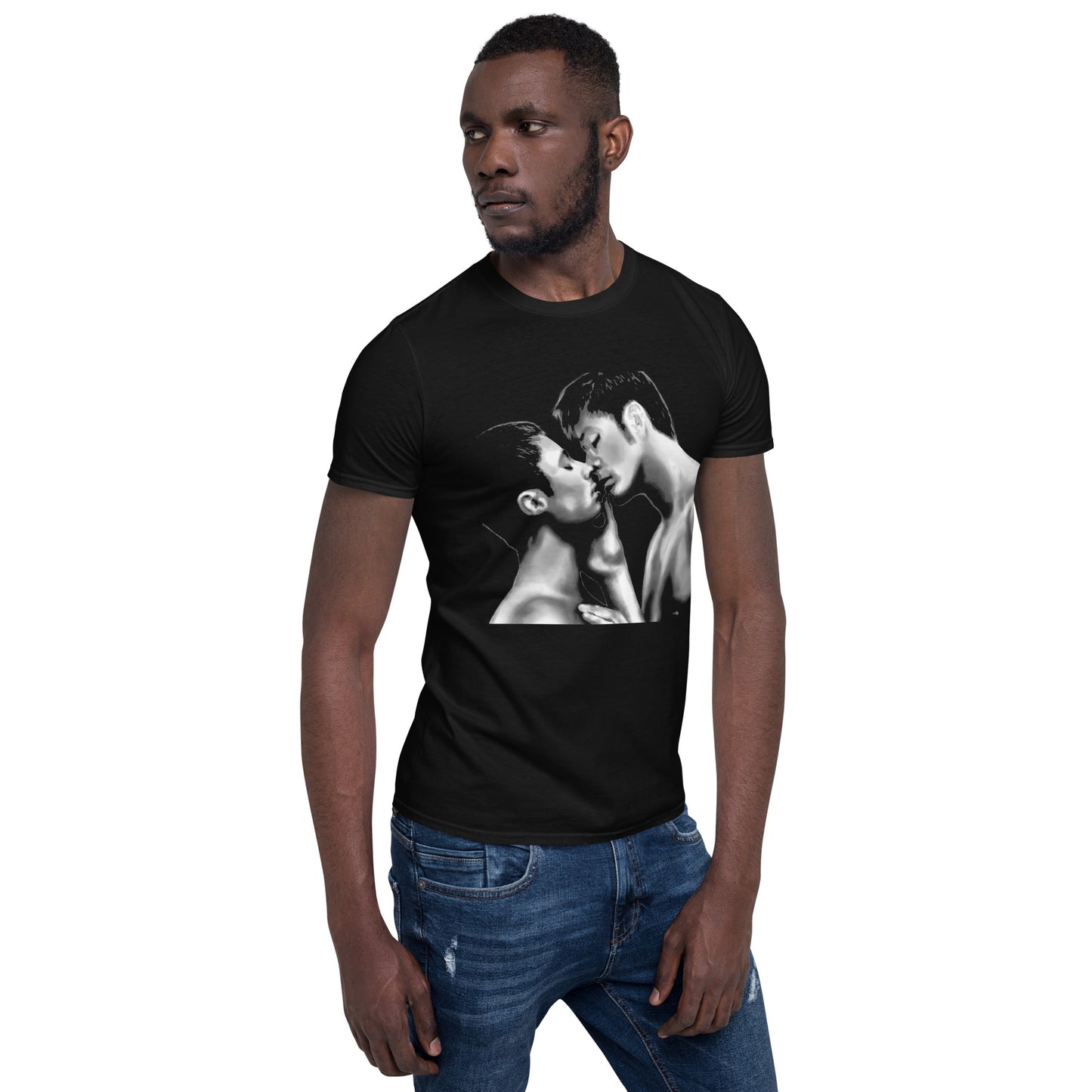 Kiss Series#9 on black Short-Sleeve Unisex T-Shirt