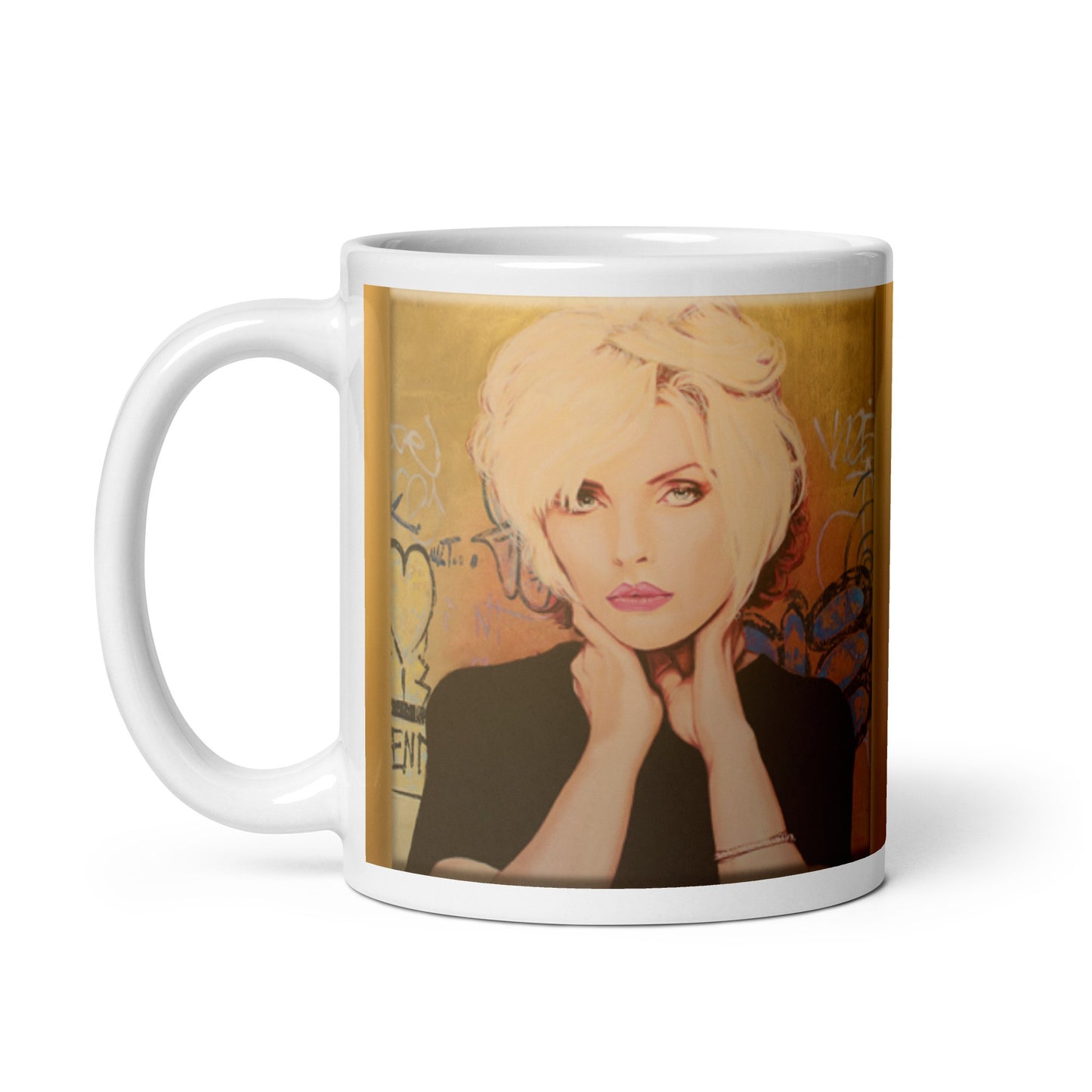 Debbie Harry White glossy mug